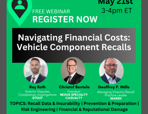 Navigating Recalls: Financial Implications For Motor Vehicle Components Webinar